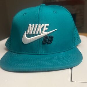 Nike Teal/White NIKE SB Logo Snapback Hat